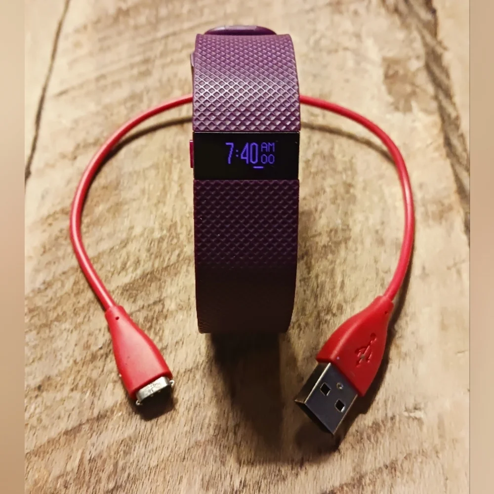 Fitbit Charge HR Wireless Activity Wristband (Plum, L/G) MSRP $129.95